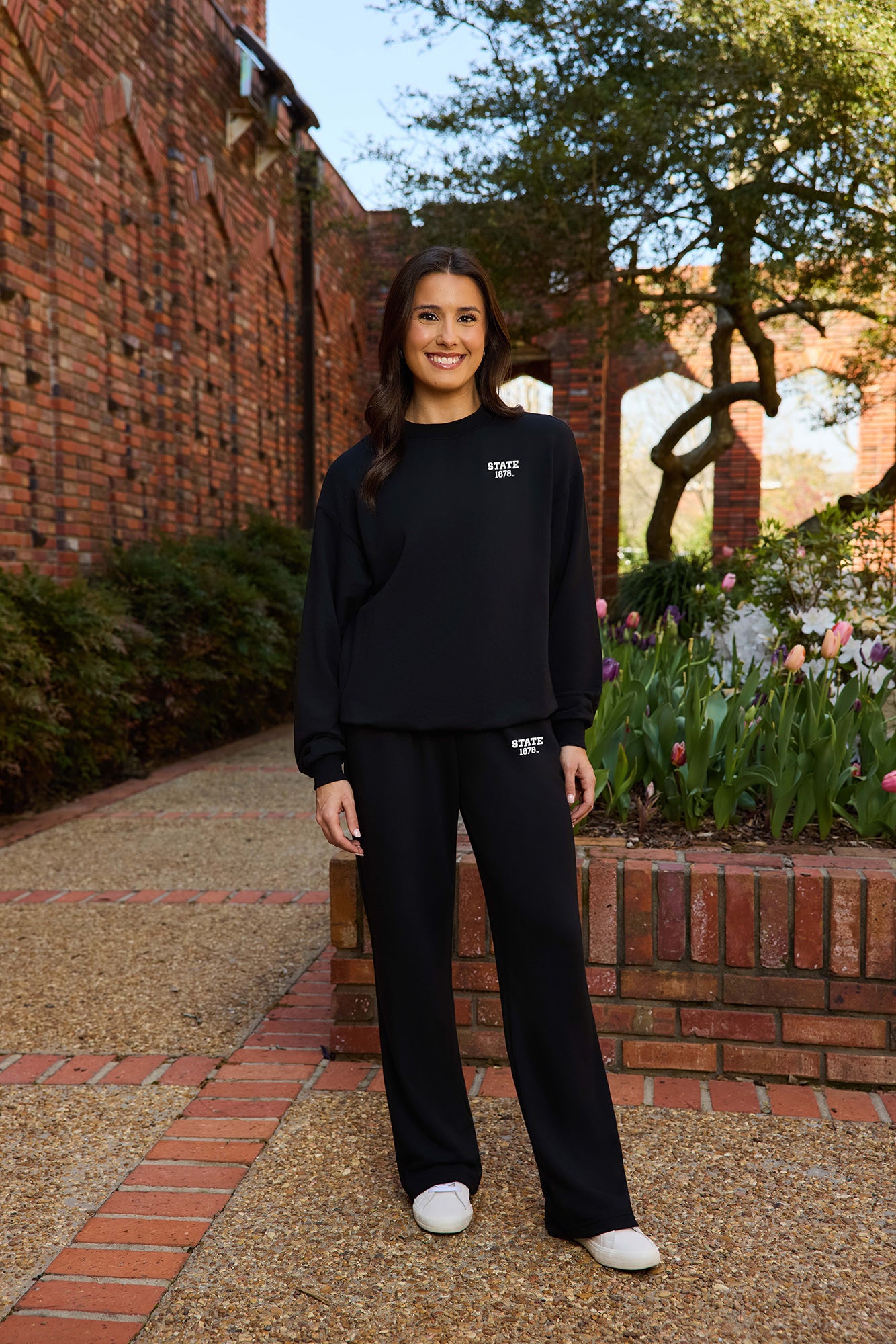 STATE 1878 Logo Softest Fleece Straight Leg Womens Sweatpant
