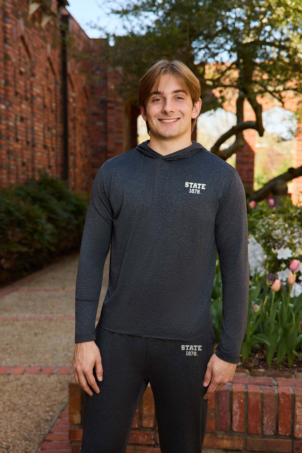 STATE 1878 Logo FlowKnit Mens Hoodie