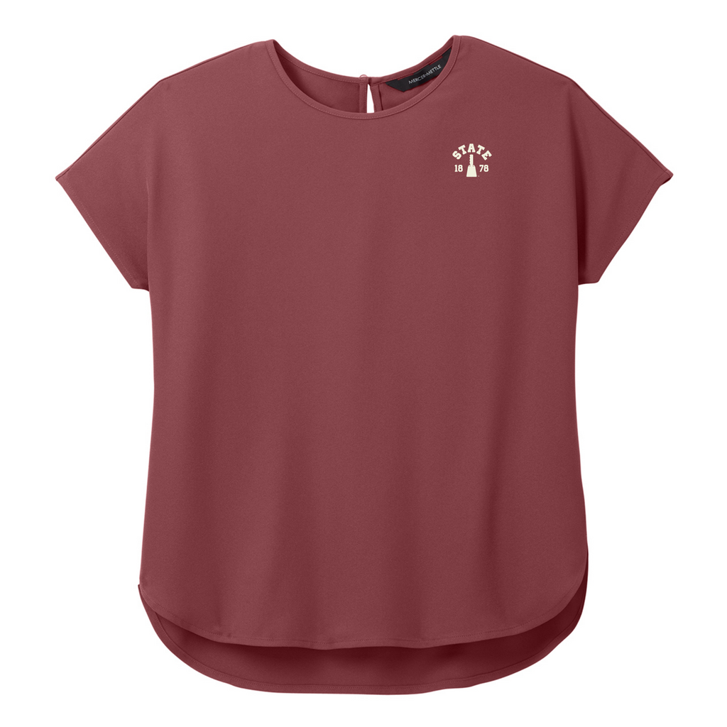 ADULT Women's Mercer+Mettle® Stretch Crepe Crew Blouse