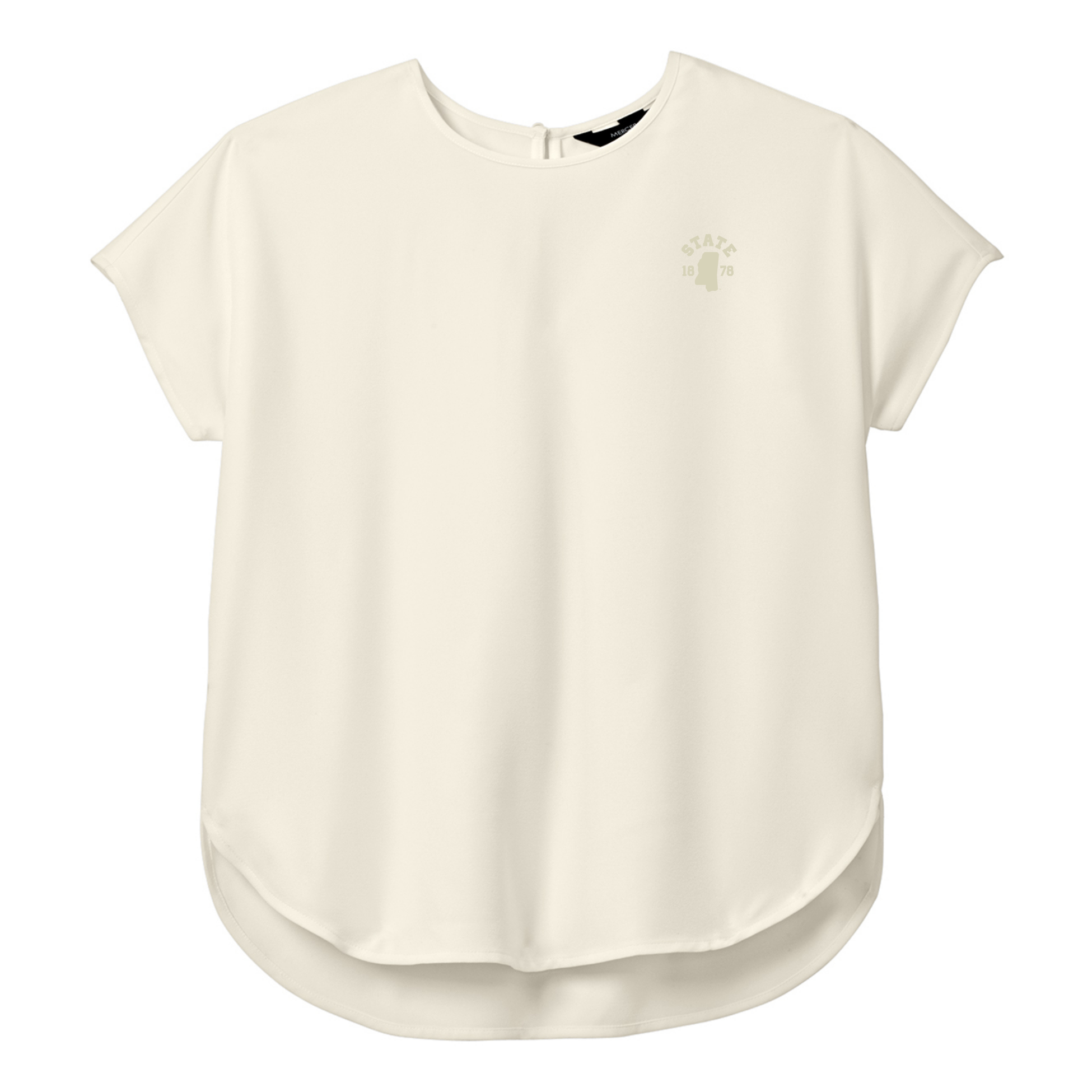 ADULT Women's Mercer+Mettle® Stretch Crepe Crew Blouse - Ivory