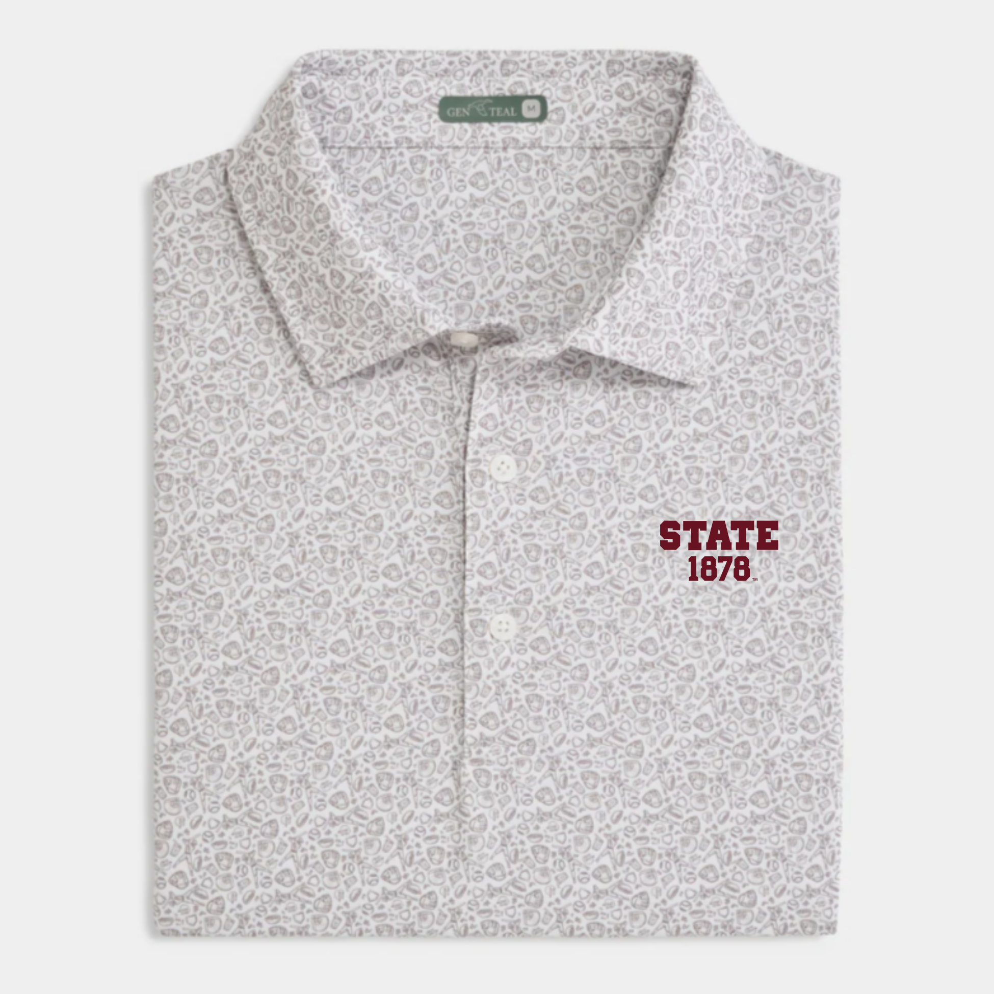ADULT Men's GenTeal Fastball Printed Performance Polo