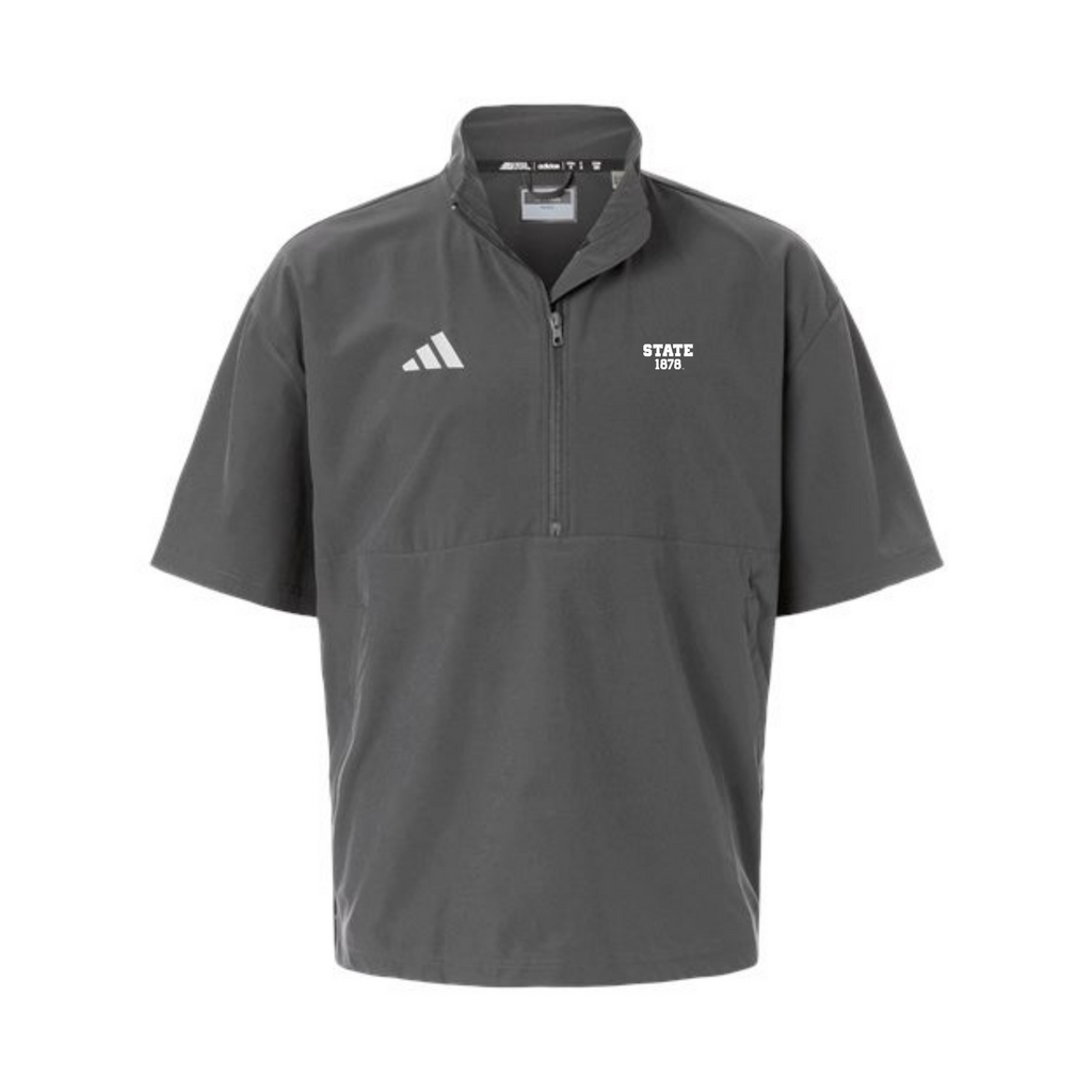 ADULT Men's Adidas Short Sleeve Quarter-Zip Pullover