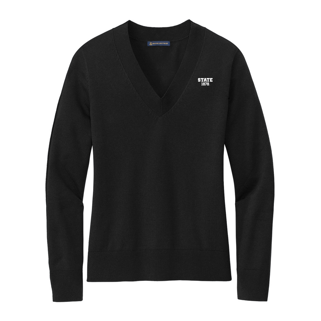 ADULT Women's Brooks Brothers Cotton Stretch V-Neck Sweater